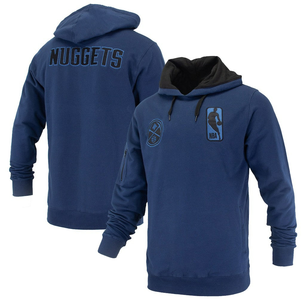 Navy Denver Nuggets FISLL Unisex Logoman Shadow Collection Pullover Hoodie sale | NBA