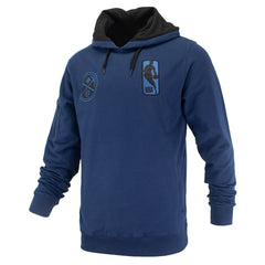 Navy Denver Nuggets FISLL Unisex Logoman Shadow Collection Pullover Hoodie sale | NBA