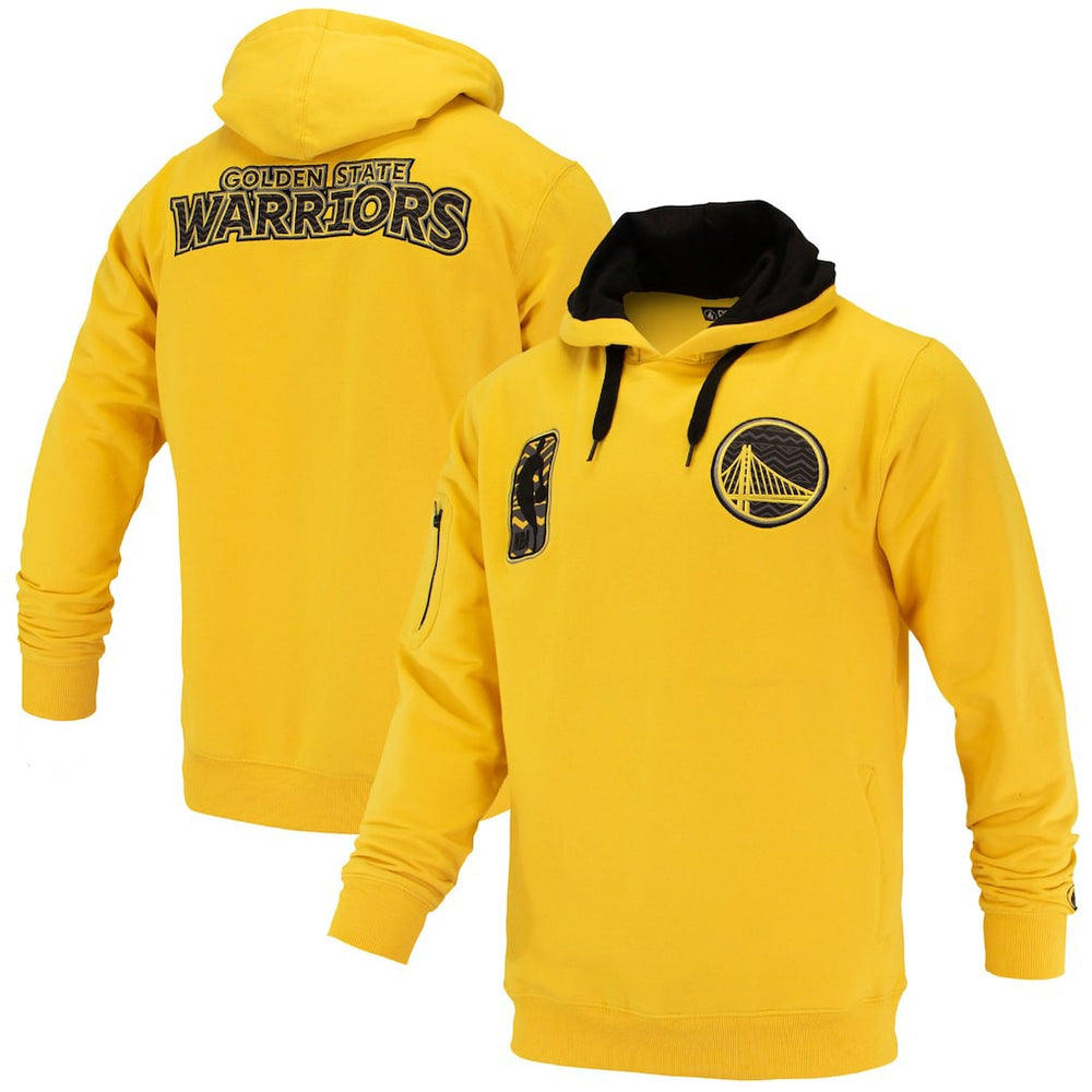 Gold Golden State Warriors FISLL Unisex Logoman Shadow Collection Pullover Hoodie sale | NBA