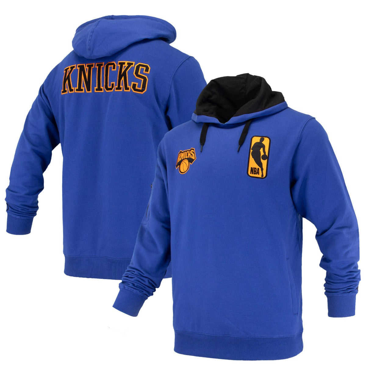 Blue New York Knicks FISLL Unisex Logoman Shadow Collection Pullover Hoodie | NBA