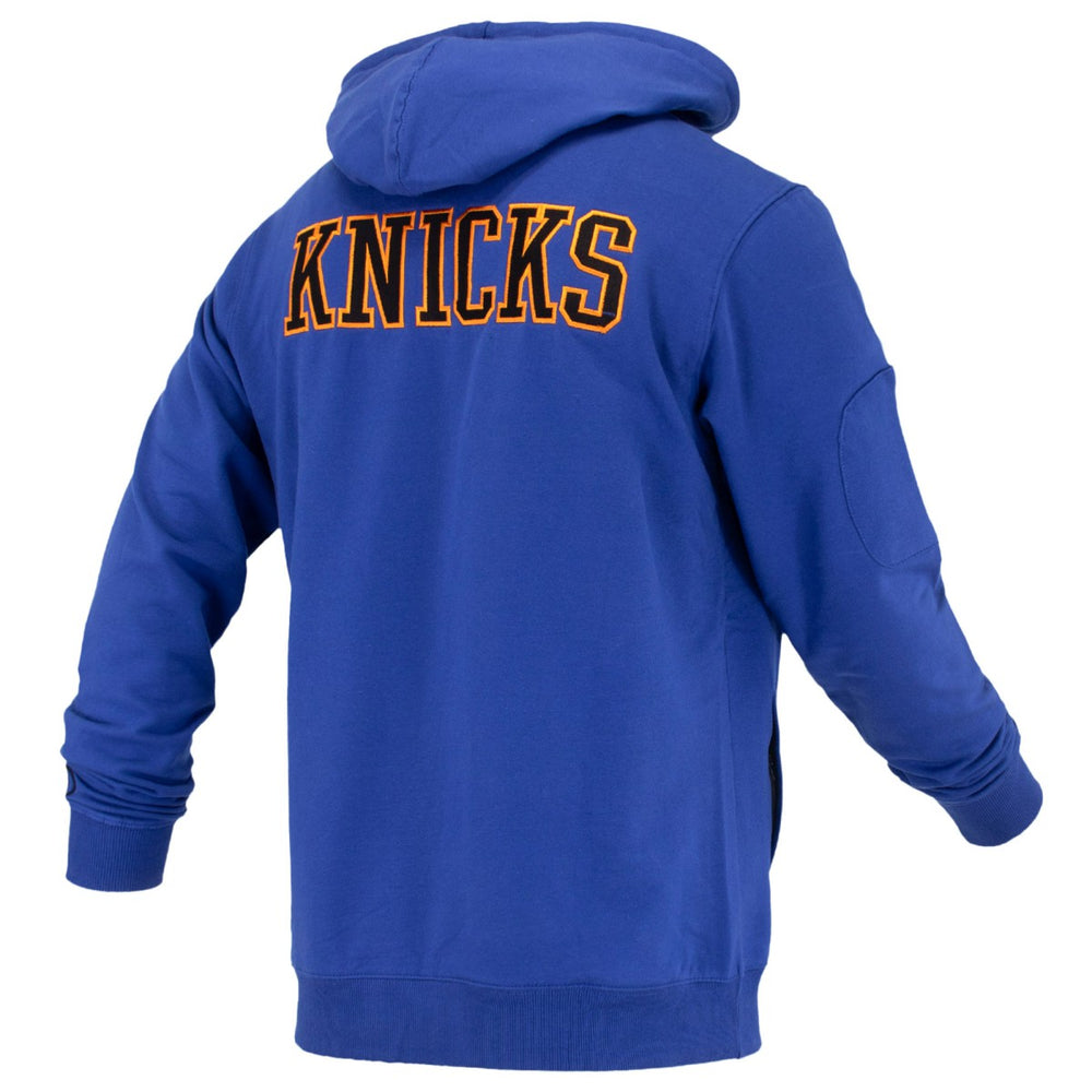 Blue New York Knicks FISLL Unisex Logoman Shadow Collection Pullover Hoodie | NBA