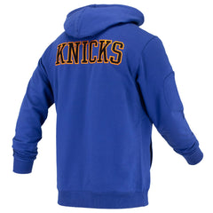 Blue New York Knicks FISLL Unisex Logoman Shadow Collection Pullover Hoodie | NBA