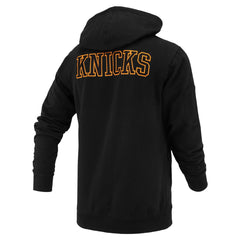 Black New York Knicks FISLL Unisex Logoman Shadow Collection Pullover Hoodie | NBA