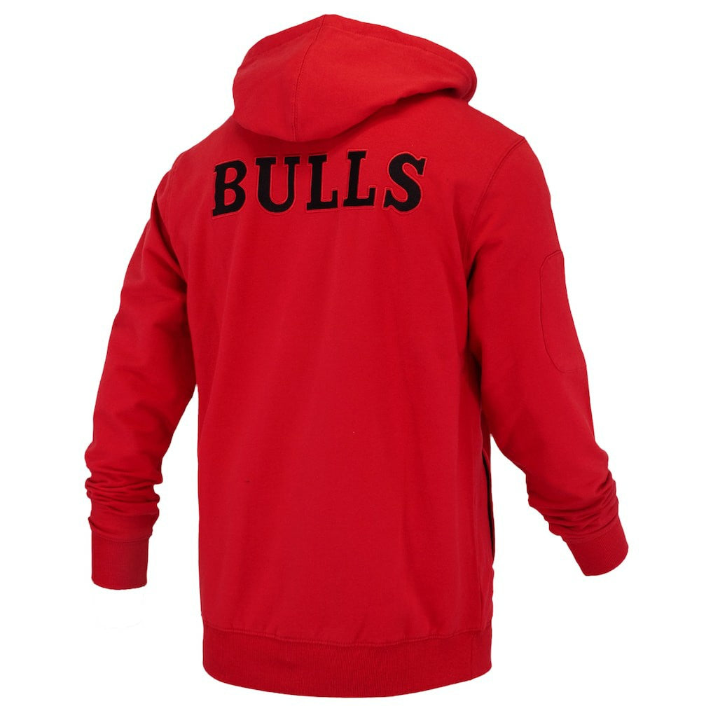 Red Chicago Bulls FISLL Unisex Logoman Shadow Collection Pullover Hoodie | NBA
