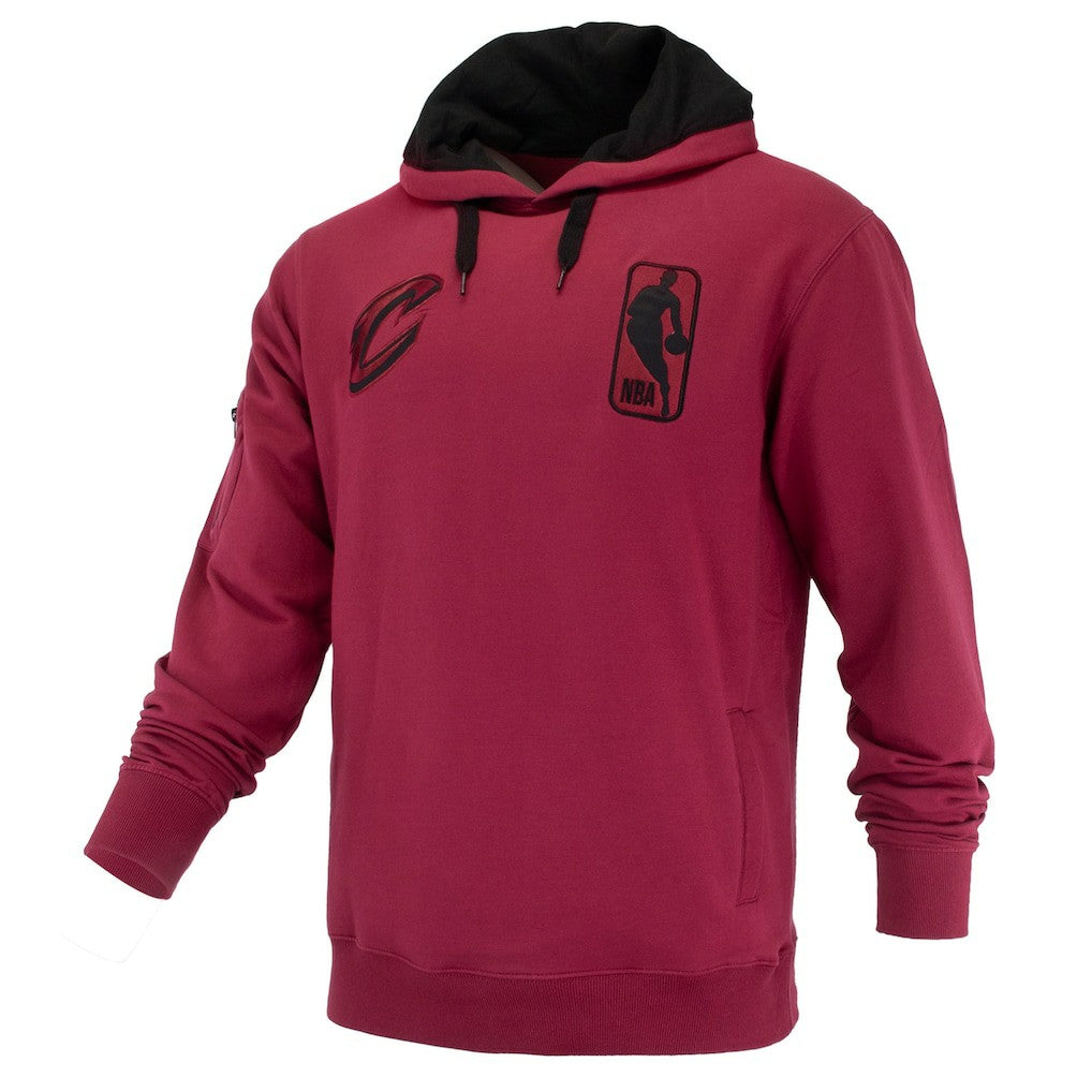 Wine Cleveland Cavaliers FISLL Unisex Logoman Shadow Collection Pullover Hoodie sale | NBA