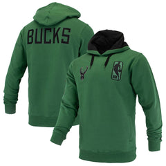 Hunter Green Milwaukee Bucks FISLL Unisex Logoman Shadow Collection Pullover Hoodie | NBA