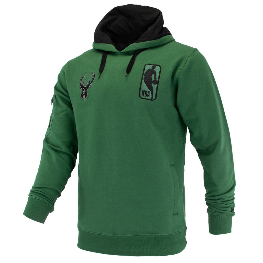 Hunter Green Milwaukee Bucks FISLL Unisex Logoman Shadow Collection Pullover Hoodie | NBA