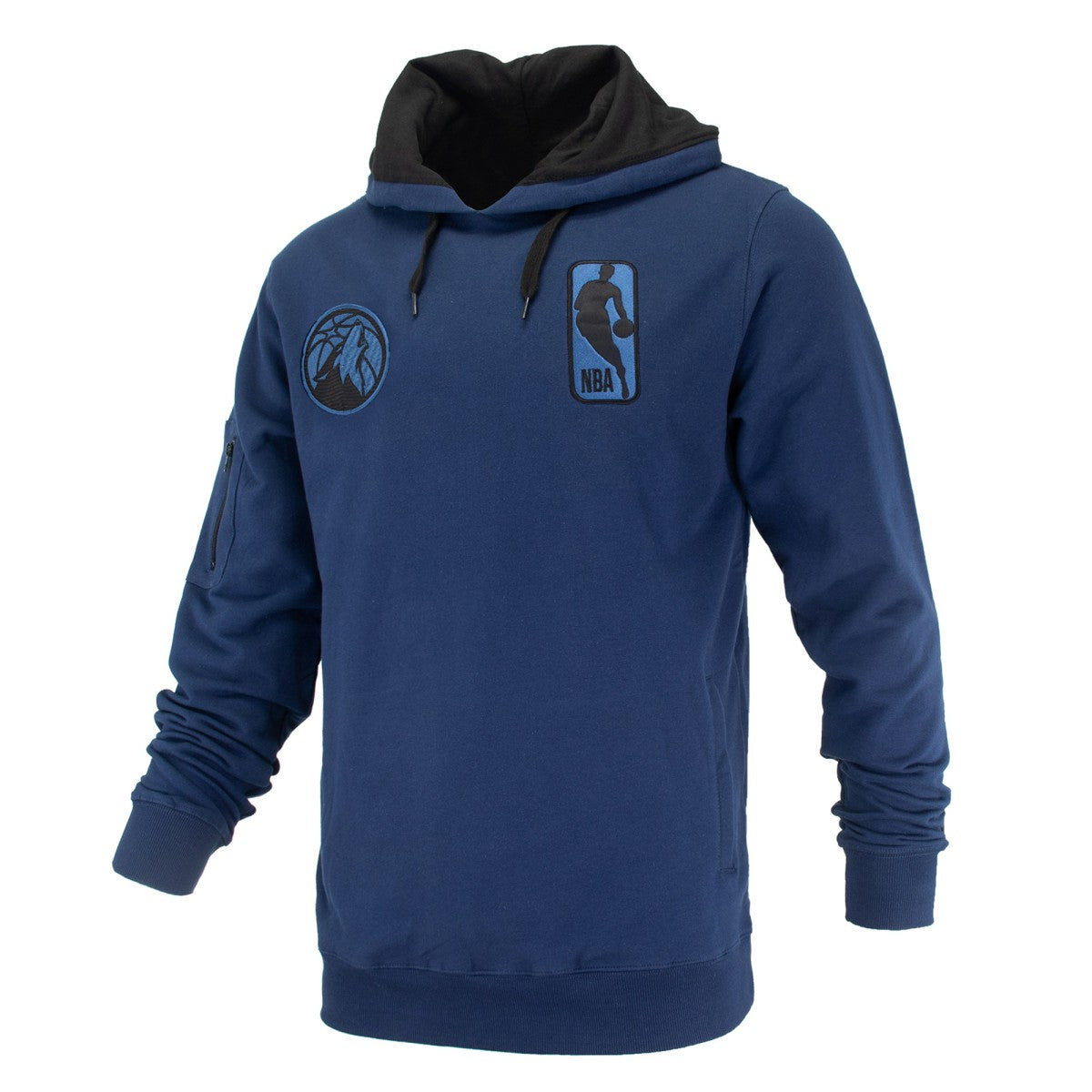 Navy Minnesota Timberwolves FISLL Unisex Logoman Shadow Collection Pullover Hoodie | NBA