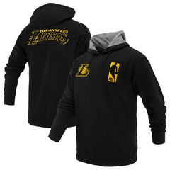 Black Los Angeles Lakers FISLL Unisex Logoman Shadow Collection Pullover Hoodie | NBA