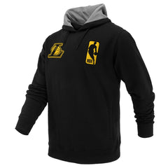 Black Los Angeles Lakers FISLL Unisex Logoman Shadow Collection Pullover Hoodie | NBA