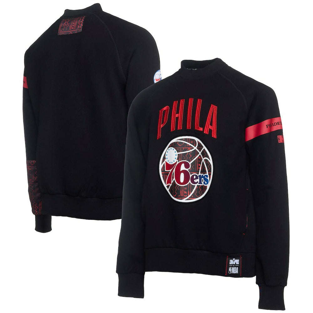 Philadelphia 76ers NBA x Two Hype Culture & Hoops Collection Premium Pullover Sweatshirt - Black discount | NBA