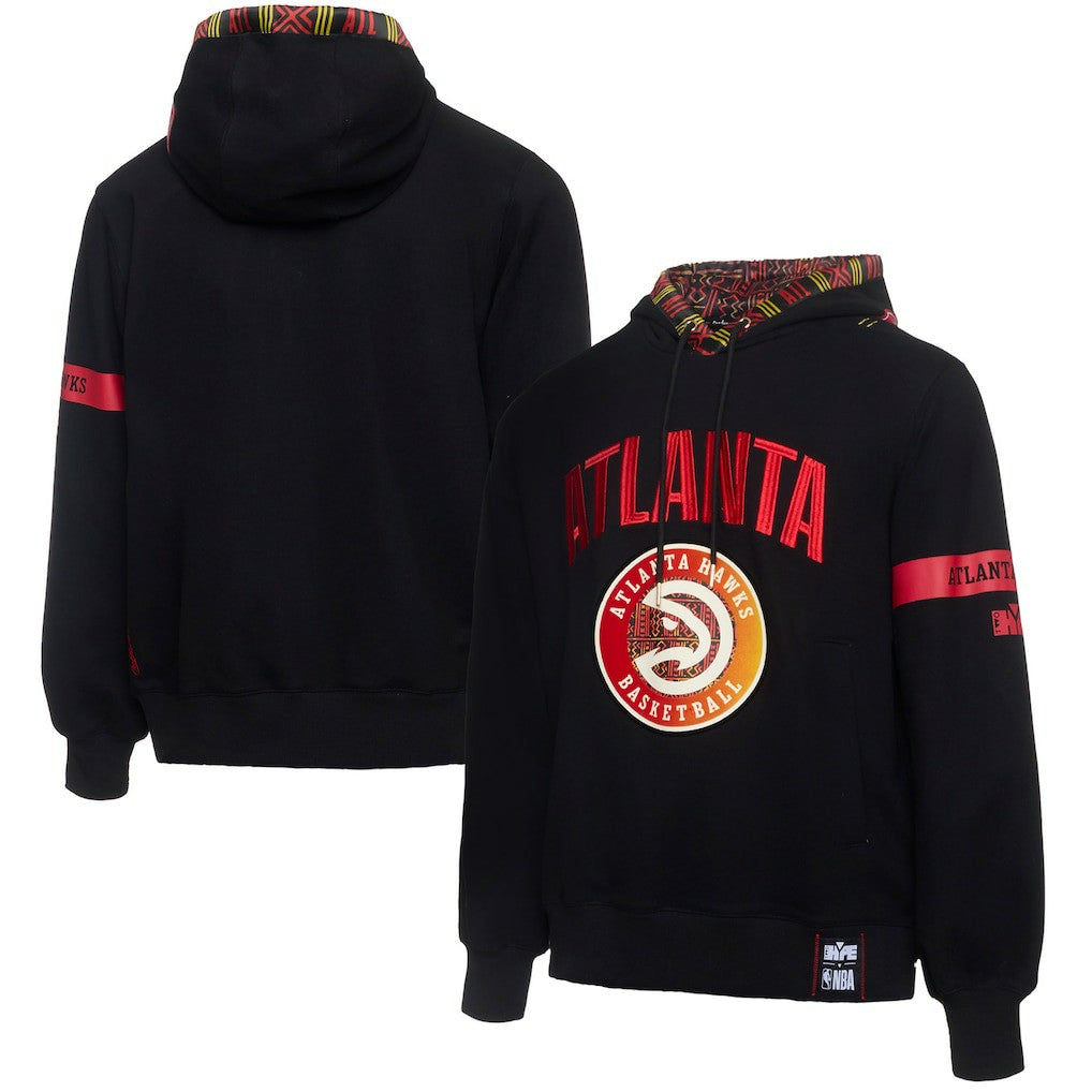 Atlanta Hawks NBA x Two Hype Culture & Hoops Collection Premium Pullover Hoodie - Black shop | NBA