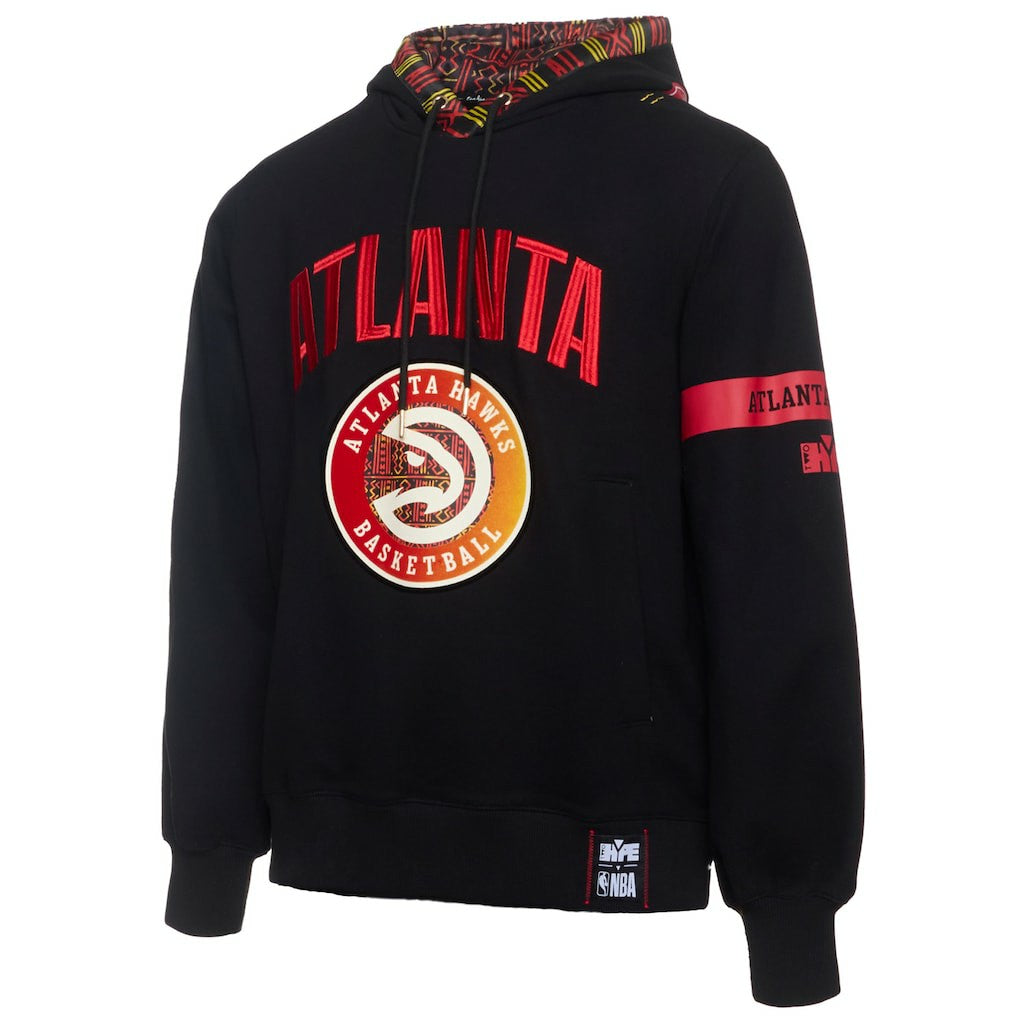 Atlanta Hawks NBA x Two Hype Culture & Hoops Collection Premium Pullover Hoodie - Black shop | NBA