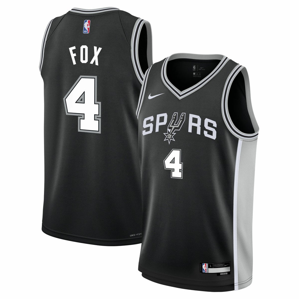 Black De'Aaron Fox San Antonio Spurs Youth Swingman Jersey | NBA