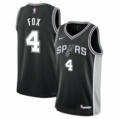 Black De'Aaron Fox San Antonio Spurs Youth Swingman Jersey | NBA