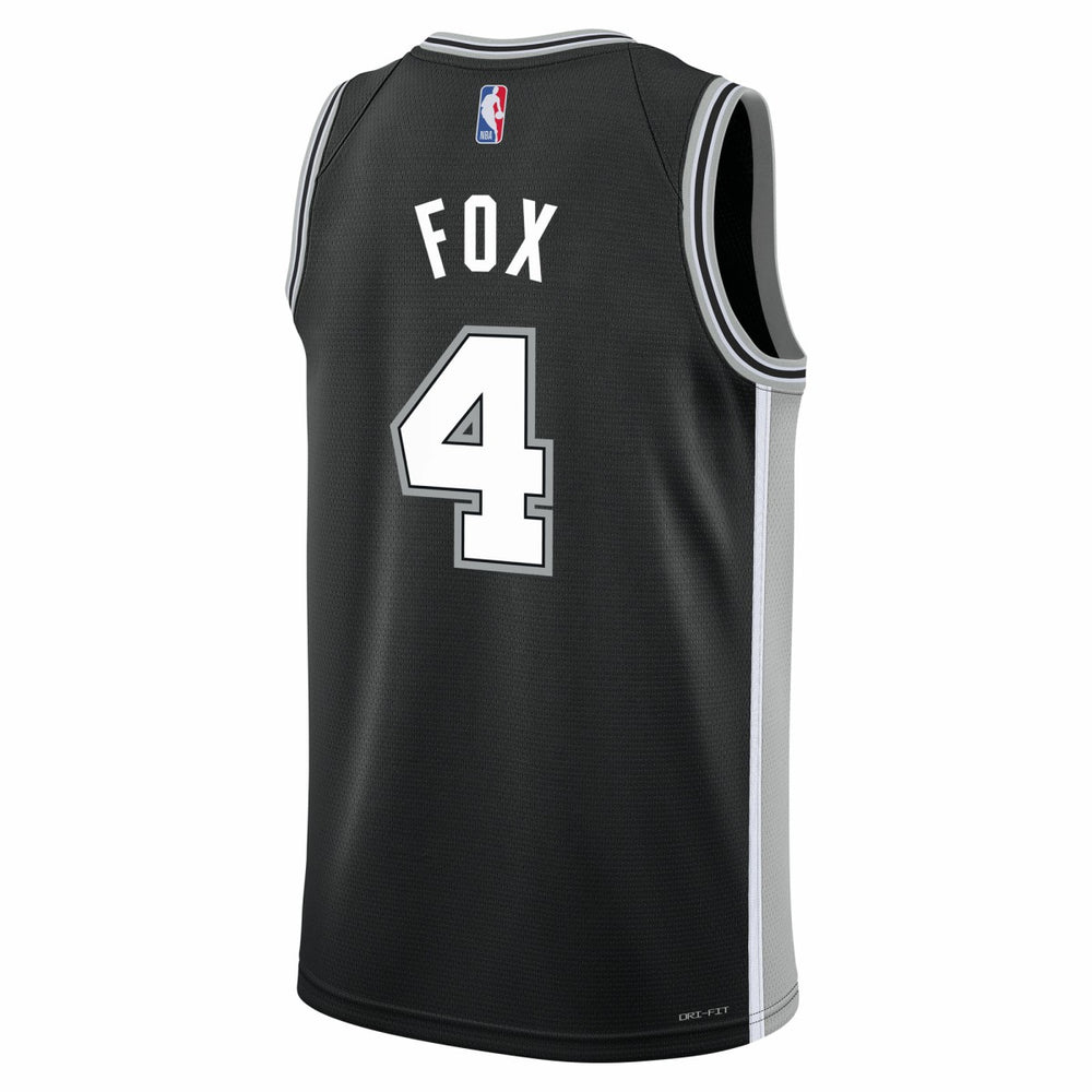Black De'Aaron Fox San Antonio Spurs Youth Swingman Jersey | NBA