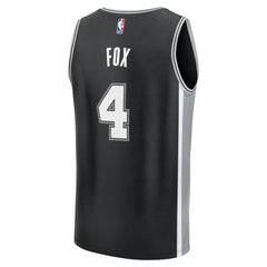 Black De'Aaron Fox San Antonio Spurs Fast Break Replica Player Jersey | NBA