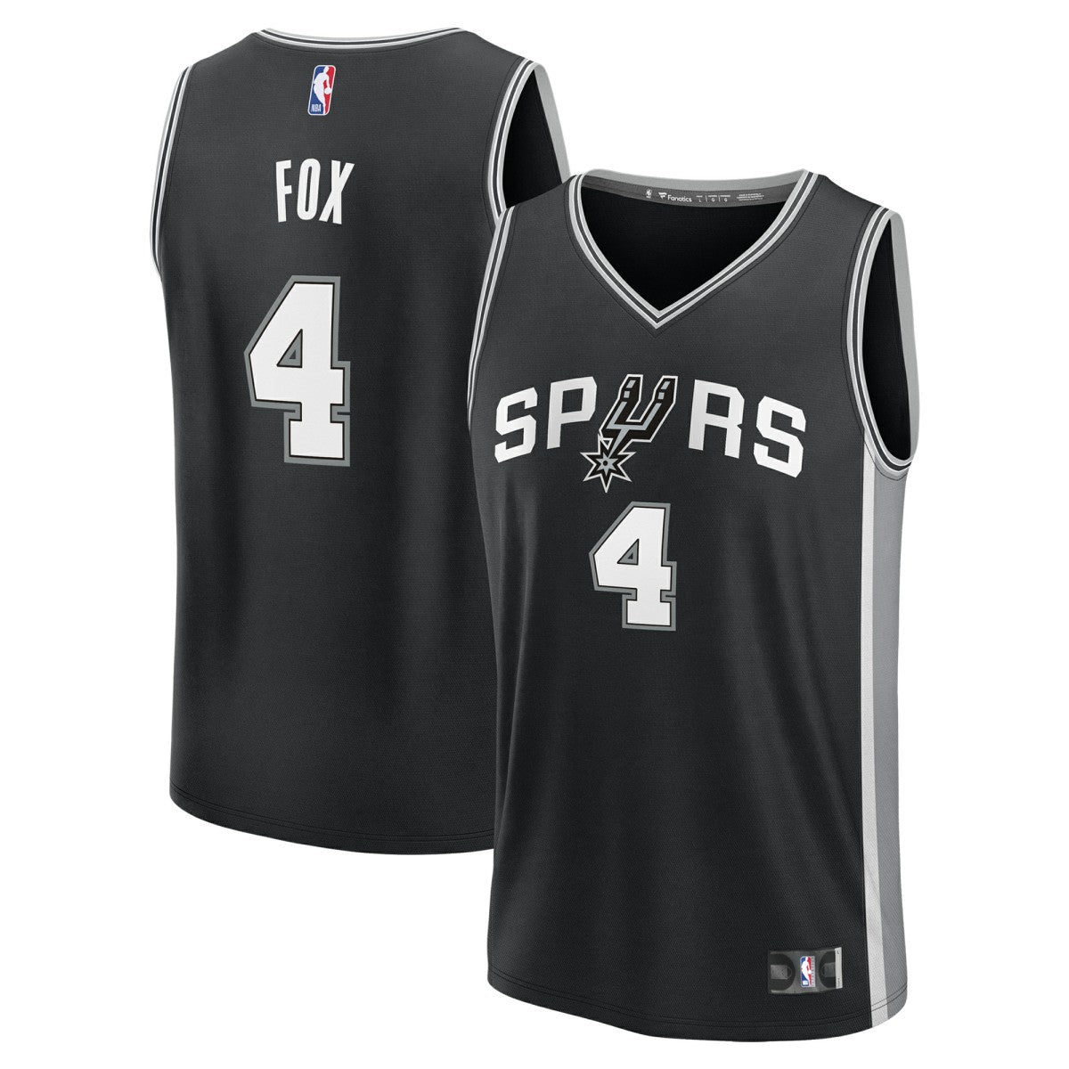 Black De'Aaron Fox San Antonio Spurs Youth Fast Break Replica Player Jersey | NBA