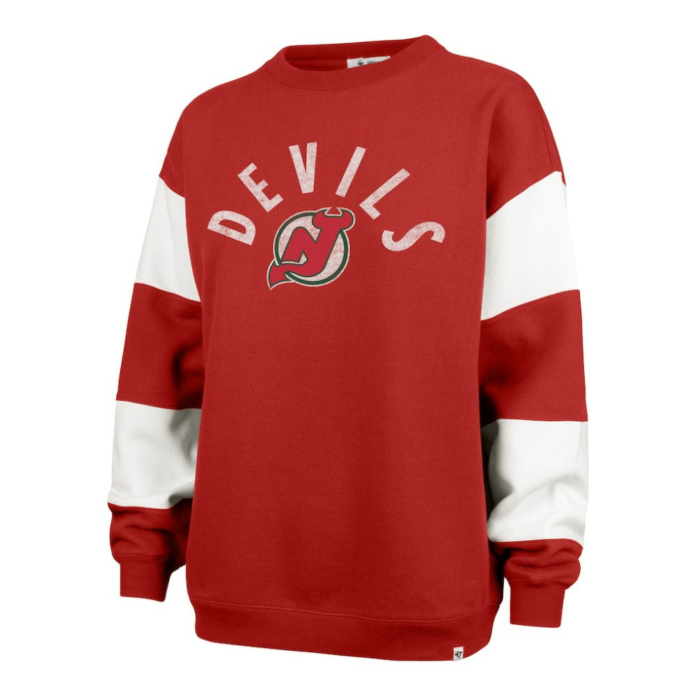 New Jersey Devils '47 Women's Eephus Barred Pullover Sweatshirt -  NHL Sweatshirts