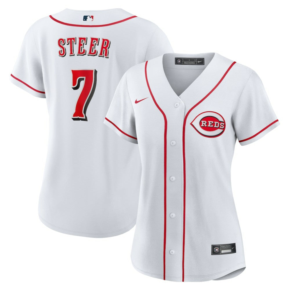 Spencer Steer Cincinnati Reds Nike Women's Home Replica Jersey - MLB Jerseys