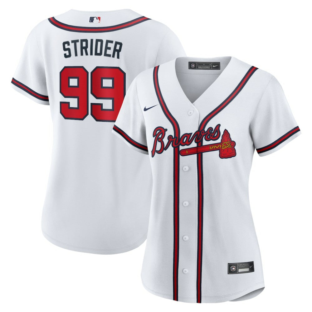 Spencer Strider Atlanta Braves Nike Women's Home Replica Jersey - MLB Jerseys
