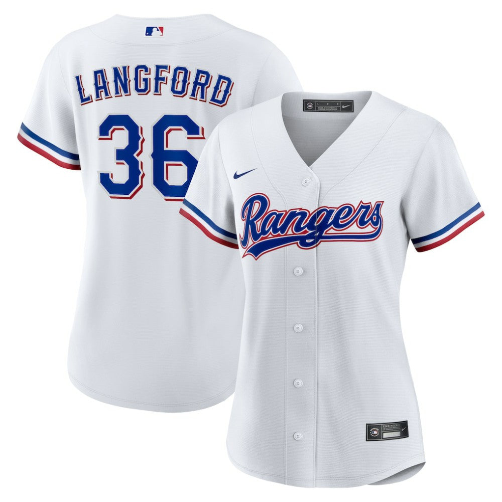Wyatt Langford Texas Rangers Nike Women's Home Replica Jersey - MLB Jerseys