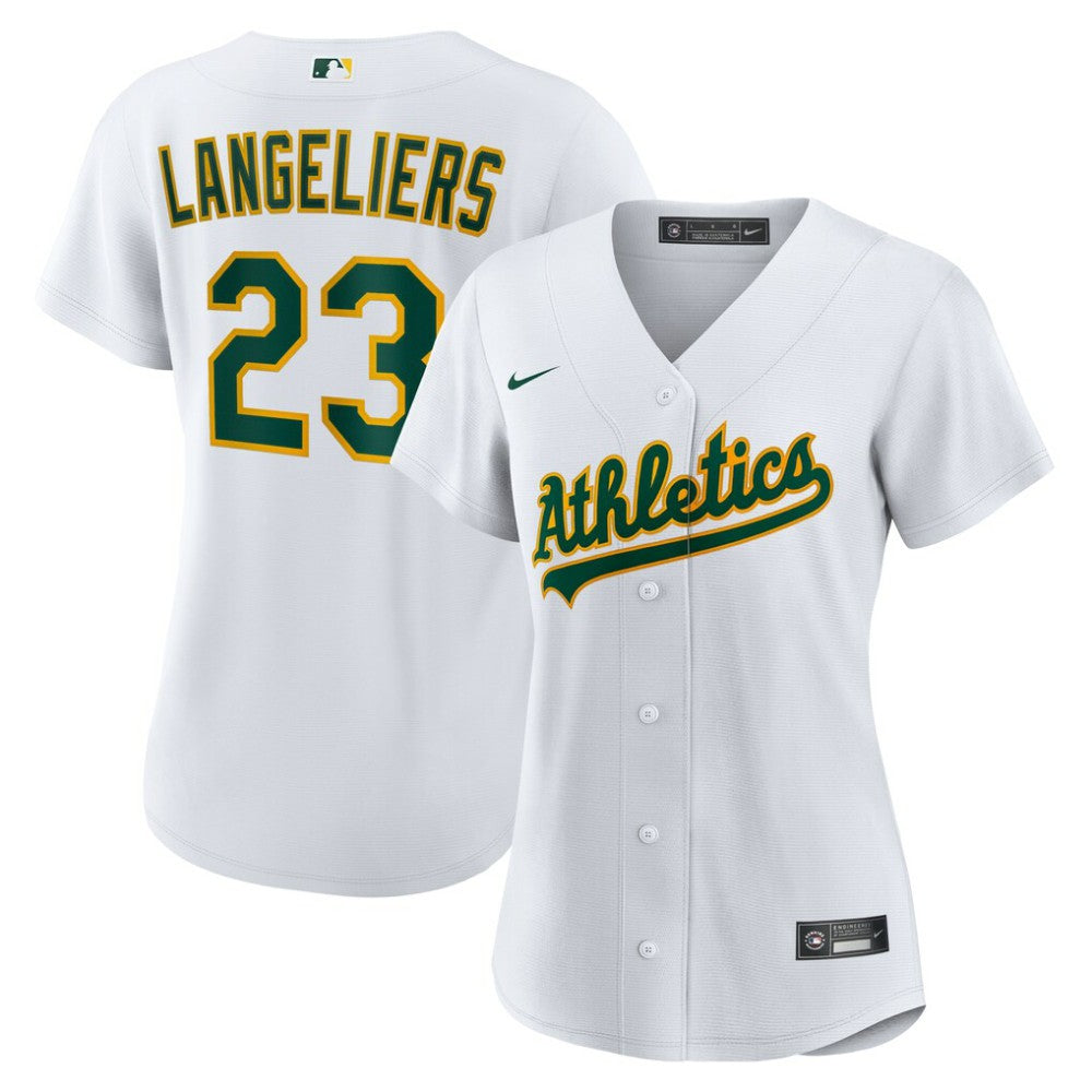 Shea Langeliers Athletics Nike Women's Home Replica Jersey - MLB Jerseys