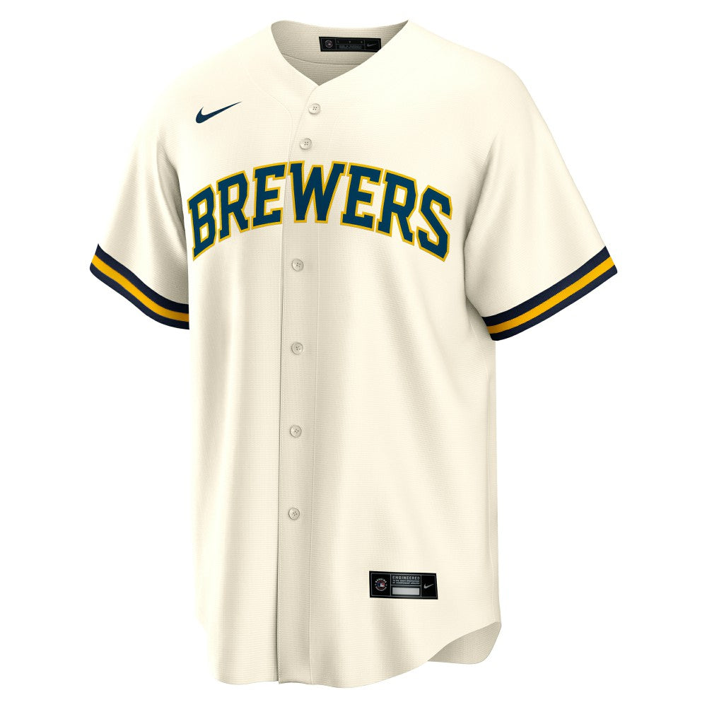 Brice Turang Milwaukee Brewers Nike Home Replica Jersey - MLB Jerseys