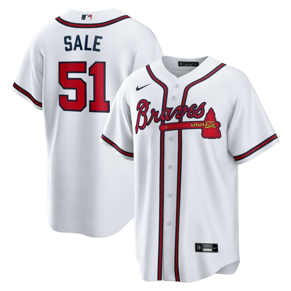 Chris Sale Atlanta Braves Nike Home Replica Jersey - MLB Jerseys