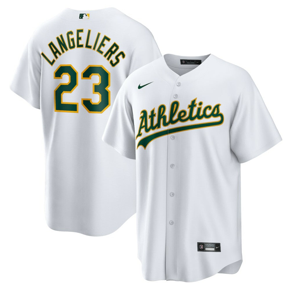 Shea Langeliers Athletics Nike Home Replica Jersey - MLB Jerseys