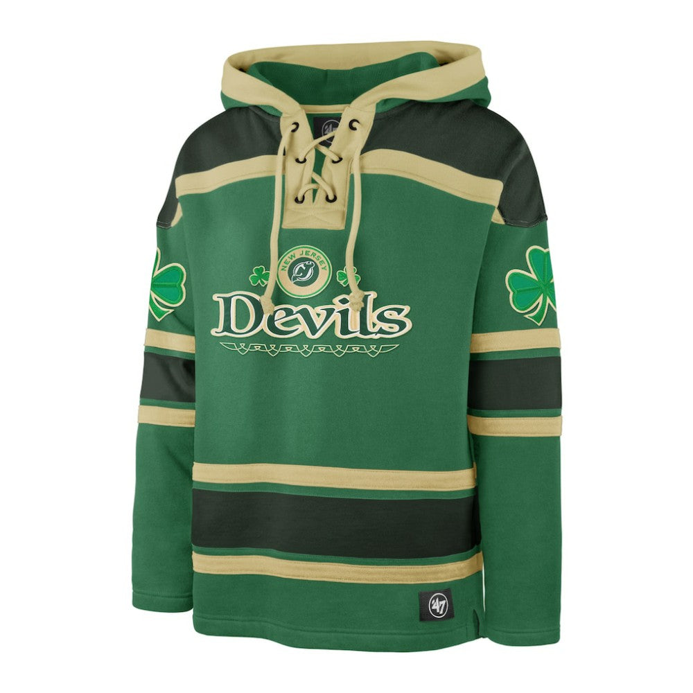 New Jersey Devils '47 St. Patrick's Day McLucky Superior Lacer Pullover Hoodie -  NHL Jerseys