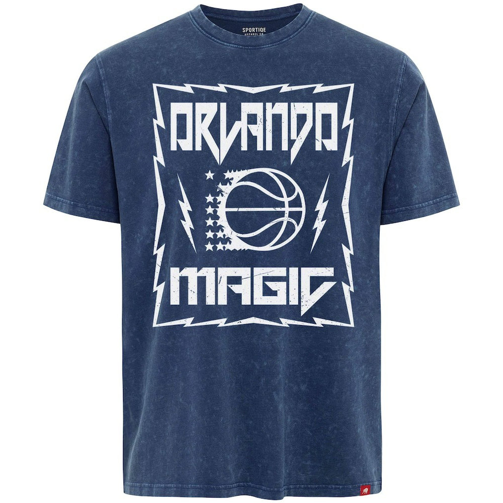 Blue Orlando Magic Sportiqe Unisex Rock & Roll Collection Angus Premium Mineral Wash T-Shirt | NBA