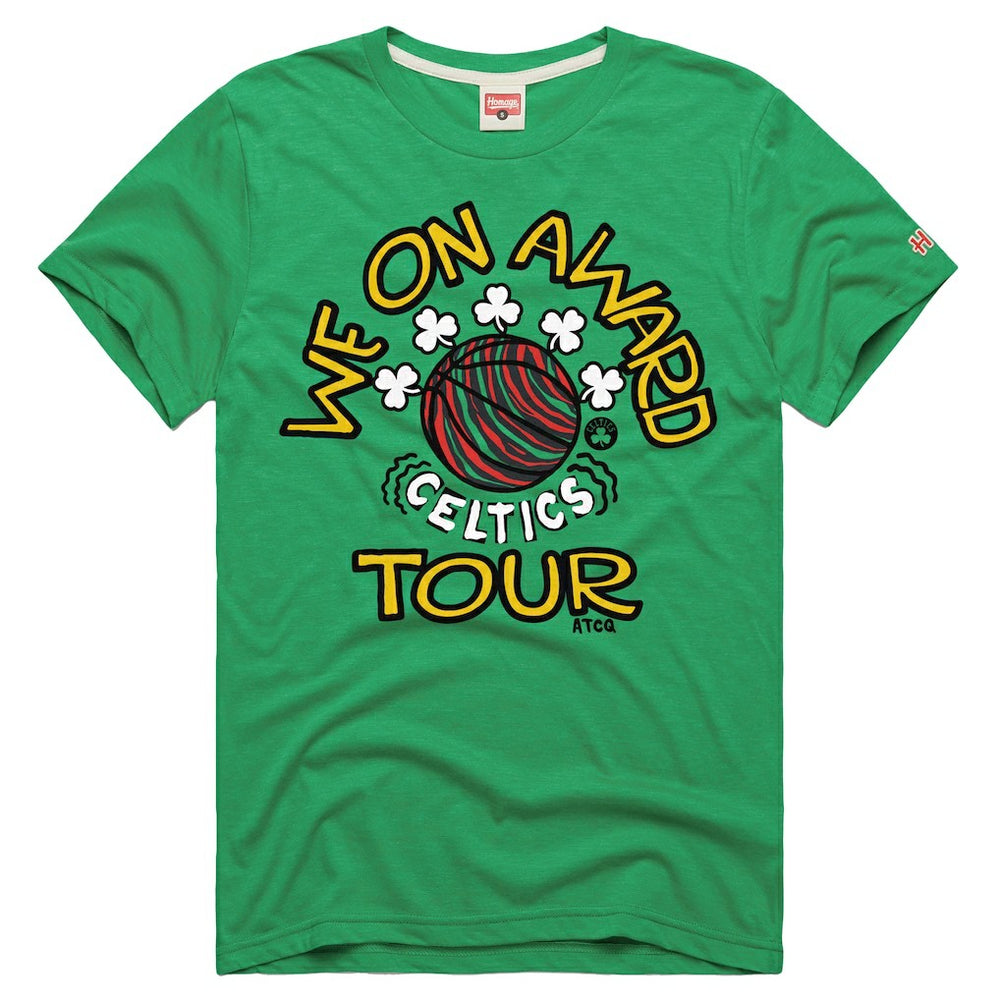Green Boston Celtics Homage A Tribe Called Quest x NBA We On Award Tour T-Shirt | NBA