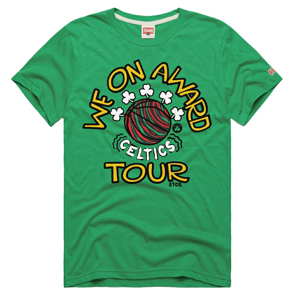 Green Boston Celtics Homage A Tribe Called Quest x NBA We On Award Tour T-Shirt | NBA