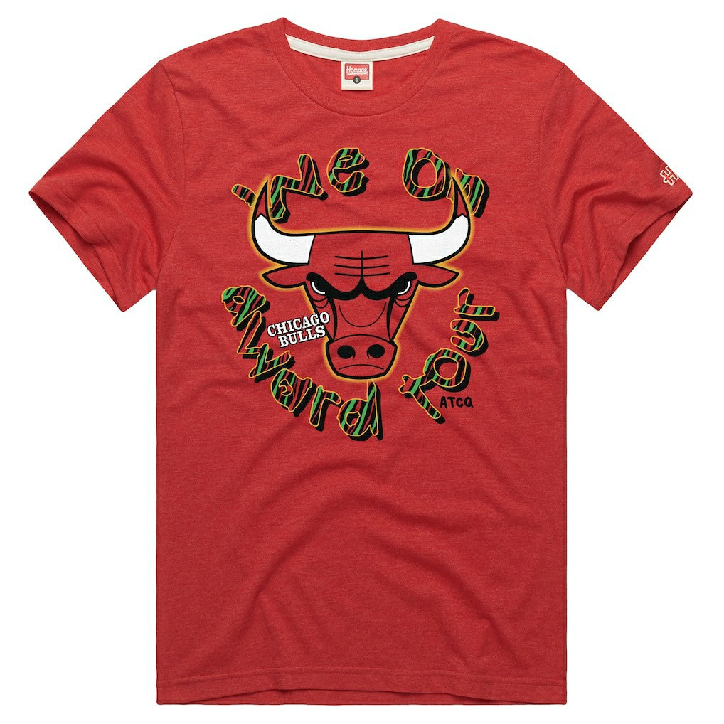 Red Chicago Bulls Homage A Tribe Called Quest x NBA We On Award Tour T-Shirt sale | NBA