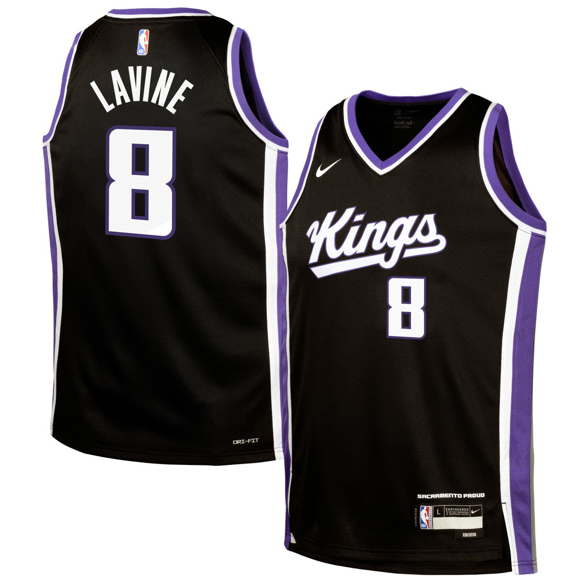 Black Zach LaVine Sacramento Kings Youth Swingman Jersey | NBA