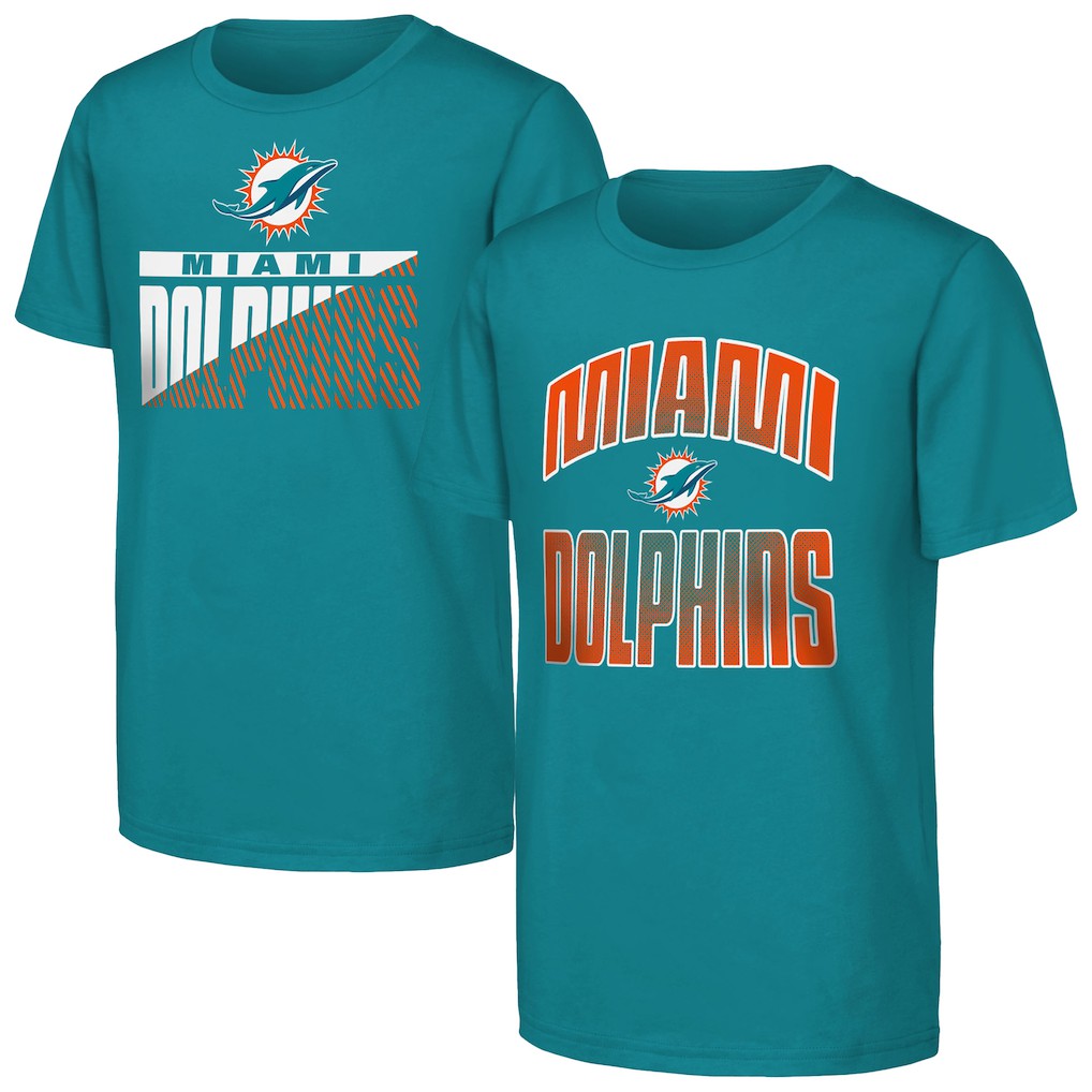Miami Dolphins Outerstuff Youth Never Quit 2-Pack T-Shirt Set | NFL Online