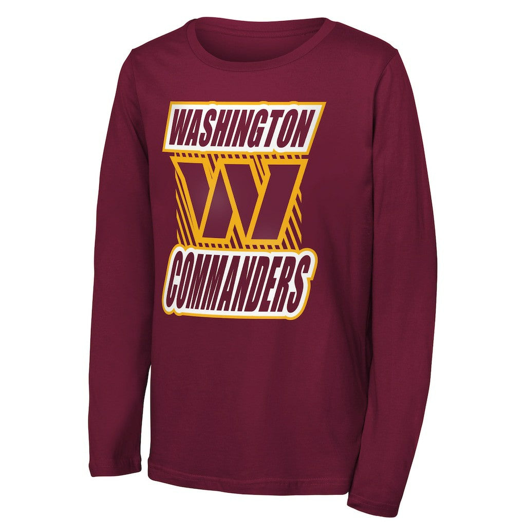 Washington Commanders Outerstuff Youth Never Settle Long Sleeve T-Shirt | NFL Discount