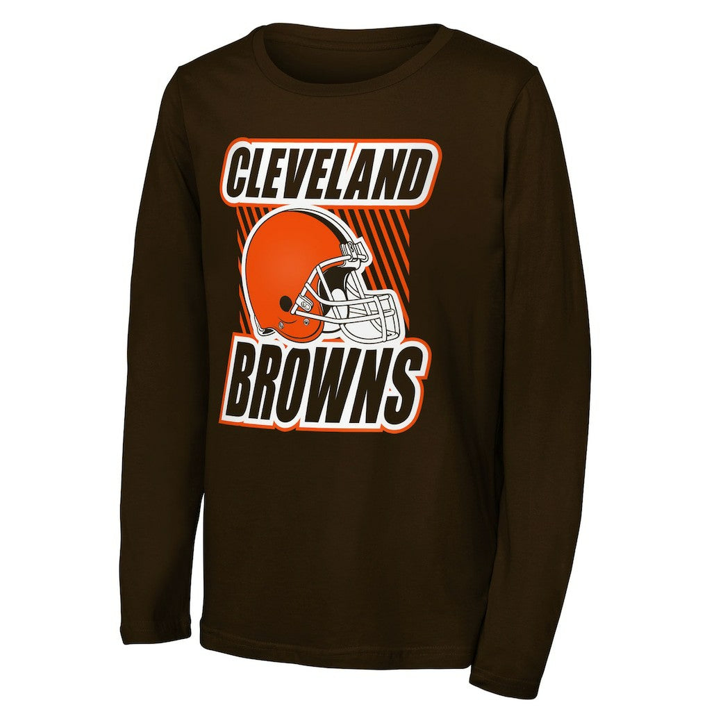 Cleveland Browns Outerstuff Youth Never Settle Long Sleeve T-Shirt | NFL Discount