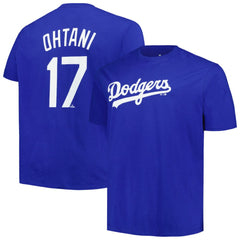 Shohei Ohtani Los Angeles Dodgers Profile Big & Tall Name & Number T-Shirt - MLB T-shirts