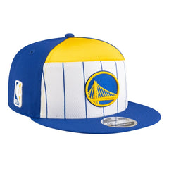 White/Royal Golden State Warriors Youth 2025 NBA Tip Off Split Panel 9FIFTY Snapback Hat sale | NBA