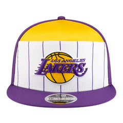 White/Purple Los Angeles Lakers Youth 2025 NBA Tip Off Split Panel 9FIFTY Snapback Hat | NBA