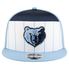 White/Light Blue Memphis Grizzlies Youth 2025 NBA Tip Off Split Panel 9FIFTY Snapback Hat | NBA