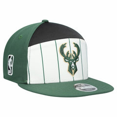 White/Hunter Green Milwaukee Bucks Youth 2025 NBA Tip Off Split Panel 9FIFTY Snapback Hat | NBA