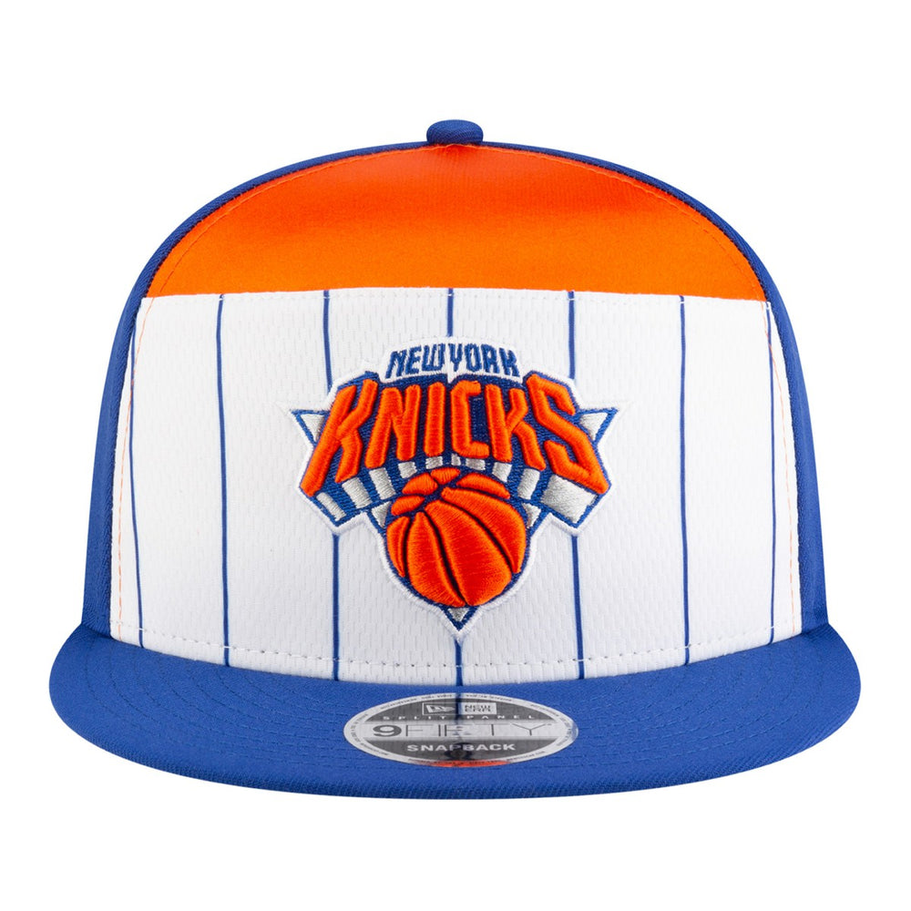 White/Blue New York Knicks Youth 2025 NBA Tip Off Split Panel 9FIFTY Snapback Hat | NBA