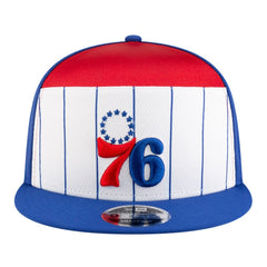 White/Blue Philadelphia 76ers Youth 2025 NBA Tip Off Split Panel 9FIFTY Snapback Hat | NBA