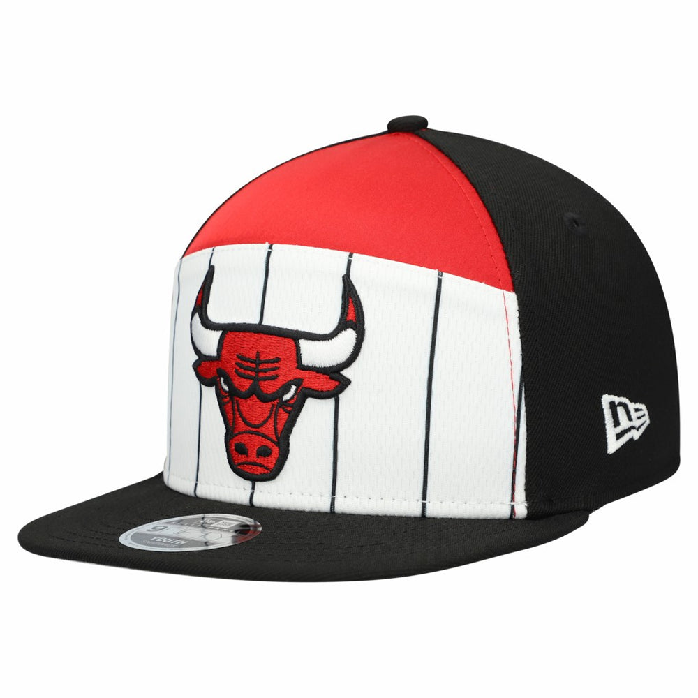 White/Black Chicago Bulls Youth 2025 NBA Tip Off Split Panel 9FIFTY Snapback Hat | NBA