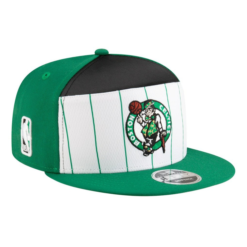 White/Kelly Green Boston Celtics Youth 2025 NBA Tip Off Split Panel 9FIFTY Snapback Hat | NBA