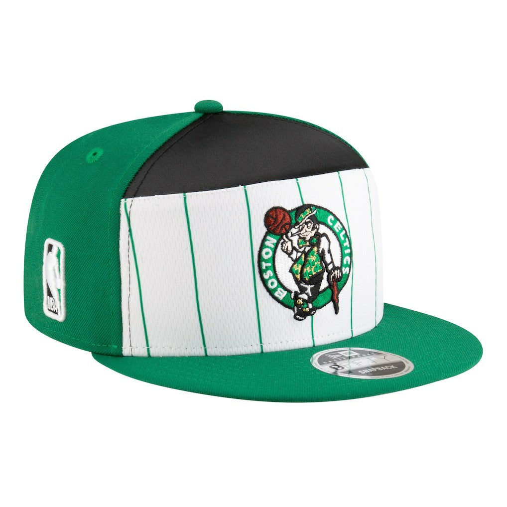 White/Kelly Green Boston Celtics Youth 2025 NBA Tip Off Split Panel 9FIFTY Snapback Hat | NBA