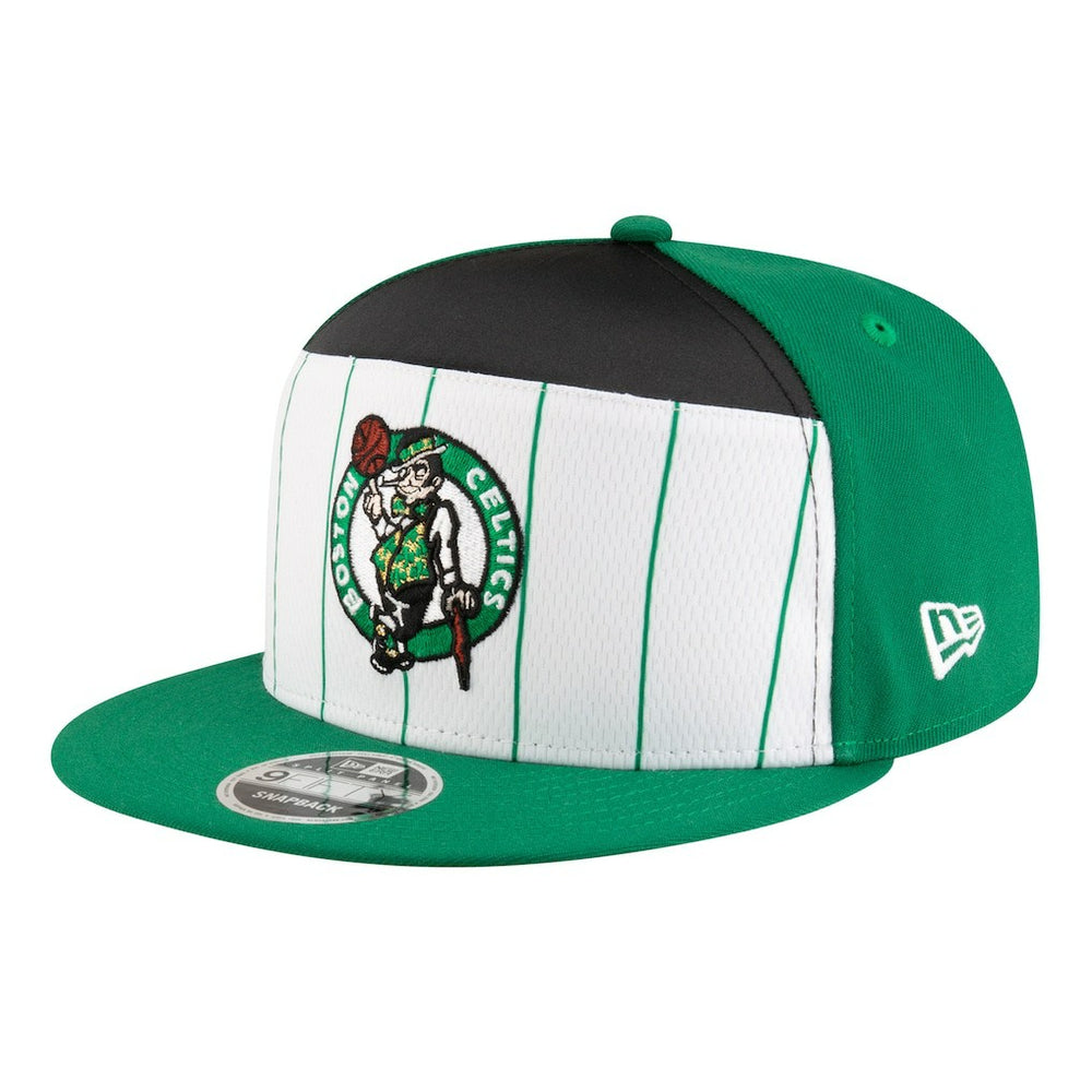 White/Kelly Green Boston Celtics Youth 2025 NBA Tip Off Split Panel 9FIFTY Snapback Hat | NBA